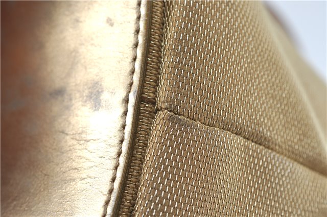 Authentic GUCCI Shoulder Tote Bag Canvas Leather 0021099 Gold J2695