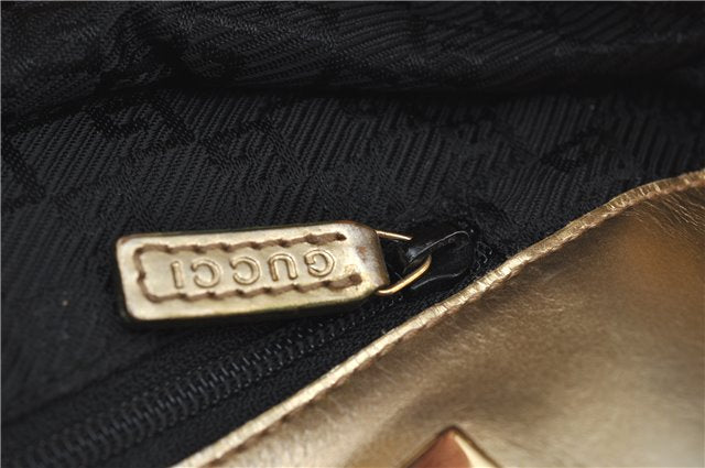 Authentic GUCCI Shoulder Tote Bag Canvas Leather 0021099 Gold J2695