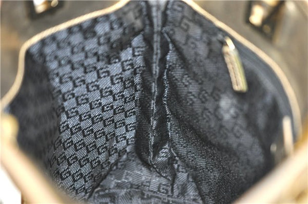 Authentic GUCCI Shoulder Tote Bag Canvas Leather 0021099 Gold J2695