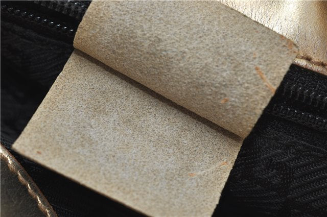 Authentic GUCCI Shoulder Tote Bag Canvas Leather 0021099 Gold J2695