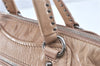 Authentic MIU MIU Leather 2Way Shoulder Hand Bag Purse Beige J2762