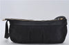 Authentic GUCCI Hand Bag Pouch Purse GG Canvas Leather 212122 Black J2787