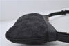 Authentic GUCCI Hand Bag Pouch Purse GG Canvas Leather 212122 Black J2787