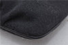 Authentic GUCCI Hand Bag Pouch Purse GG Canvas Leather 212122 Black J2787