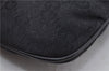 Authentic GUCCI Hand Bag Pouch Purse GG Canvas Leather 212122 Black J2787