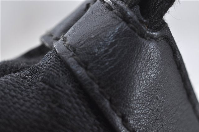 Authentic GUCCI Hand Bag Pouch Purse GG Canvas Leather 212122 Black J2787