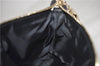Authentic GUCCI Hand Bag Pouch Purse GG Canvas Leather 212122 Black J2787