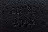 Authentic GUCCI Hand Bag Pouch Purse GG Canvas Leather 212122 Black J2787