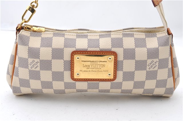 Authentic Louis Vuitton Damier Azur Eva Accessories Hand Pouch N55214 LV J2816