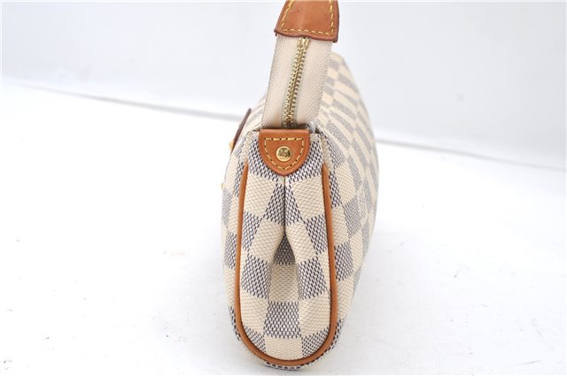 Authentic Louis Vuitton Damier Azur Eva Accessories Hand Pouch N55214 LV J2816
