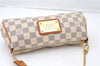 Authentic Louis Vuitton Damier Azur Eva Accessories Hand Pouch N55214 LV J2816