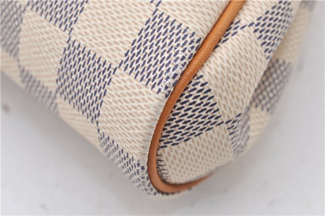 Authentic Louis Vuitton Damier Azur Eva Accessories Hand Pouch N55214 LV J2816