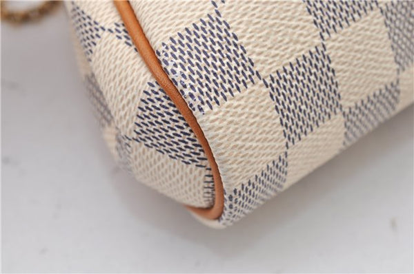 Authentic Louis Vuitton Damier Azur Eva Accessories Hand Pouch N55214 LV J2816