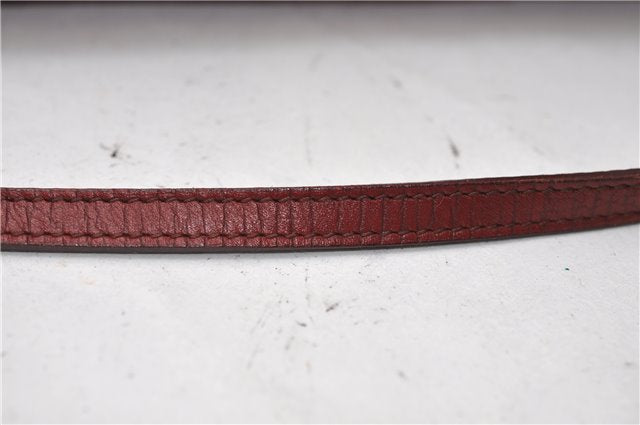 Authentic GUCCI Vintage Hand Bag Pouch Purse GG Canvas Leather 07198 Red J2818