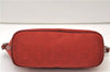 Authentic GUCCI Vintage Hand Bag Pouch Purse GG Canvas Leather 07198 Red J2818