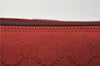 Authentic GUCCI Vintage Hand Bag Pouch Purse GG Canvas Leather 07198 Red J2818