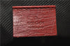 Authentic GUCCI Vintage Hand Bag Pouch Purse GG Canvas Leather 07198 Red J2818