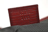 Authentic GUCCI Vintage Hand Bag Pouch Purse GG Canvas Leather 07198 Red J2818