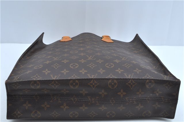 Authentic Louis Vuitton Monogram Sac Plat Hand Tote Bag M51140 LV Junk J2824