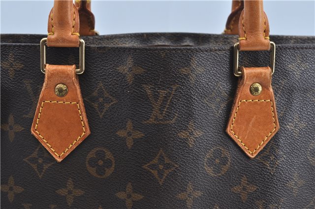 Authentic Louis Vuitton Monogram Sac Plat Hand Tote Bag M51140 LV Junk J2824