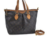 Authentic Louis Vuitton Monogram Palermo PM Shoulder Tote Bag M40145 LV J2830