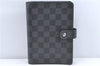 Authentic Louis Vuitton Damier Graphite Agenda MM Notebook Cover R20242 LV J2857