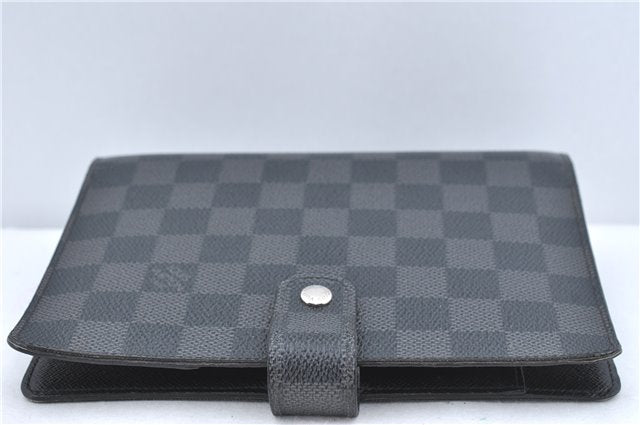 Authentic Louis Vuitton Damier Graphite Agenda MM Notebook Cover R20242 LV J2857