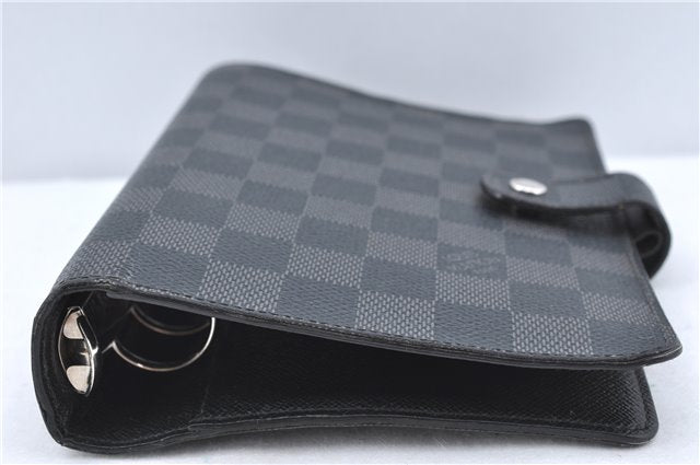 Authentic Louis Vuitton Damier Graphite Agenda MM Notebook Cover R20242 LV J2857
