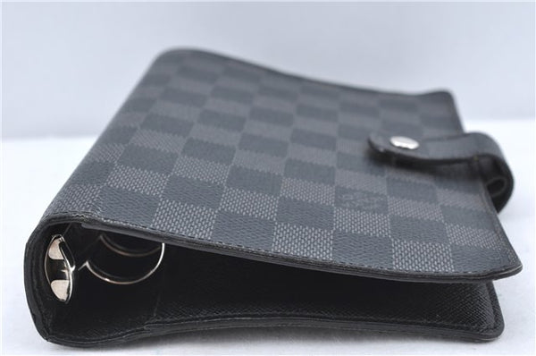 Authentic Louis Vuitton Damier Graphite Agenda MM Notebook Cover R20242 LV J2857