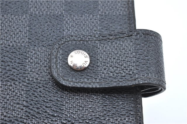 Authentic Louis Vuitton Damier Graphite Agenda MM Notebook Cover R20242 LV J2857