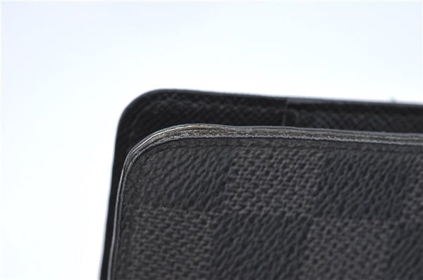 Authentic Louis Vuitton Damier Graphite Agenda MM Notebook Cover R20242 LV J2857