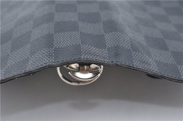 Authentic Louis Vuitton Damier Graphite Agenda MM Notebook Cover R20242 LV J2857
