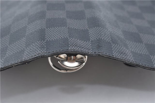 Authentic Louis Vuitton Damier Graphite Agenda MM Notebook Cover R20242 LV J2857
