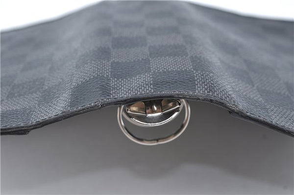 Authentic Louis Vuitton Damier Graphite Agenda MM Notebook Cover R20242 LV J2857