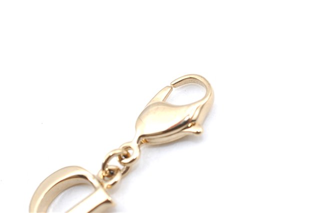 Authentic Christian Dior Chain Bracelet Gold Tone CD Box J2862