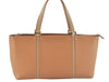 Authentic BURBERRY Vintage Leather Hand Bag Purse Beige J2880