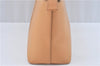 Authentic BURBERRY Vintage Leather Hand Bag Purse Beige J2880