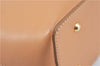 Authentic BURBERRY Vintage Leather Hand Bag Purse Beige J2880
