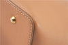 Authentic BURBERRY Vintage Leather Hand Bag Purse Beige J2880