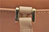 Authentic BURBERRY Vintage Leather Hand Bag Purse Beige J2880