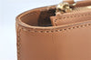 Authentic BURBERRY Vintage Leather Hand Bag Purse Beige J2880