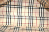 Authentic BURBERRY Vintage Leather Hand Bag Purse Beige J2880