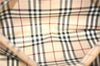 Authentic BURBERRY Vintage Leather Hand Bag Purse Beige J2880