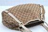 Authentic GUCCI Abbey Shoulder Tote Bag GG Canvas Leather 130736 Brown J2888