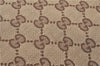 Authentic GUCCI Abbey Shoulder Tote Bag GG Canvas Leather 130736 Brown J2888