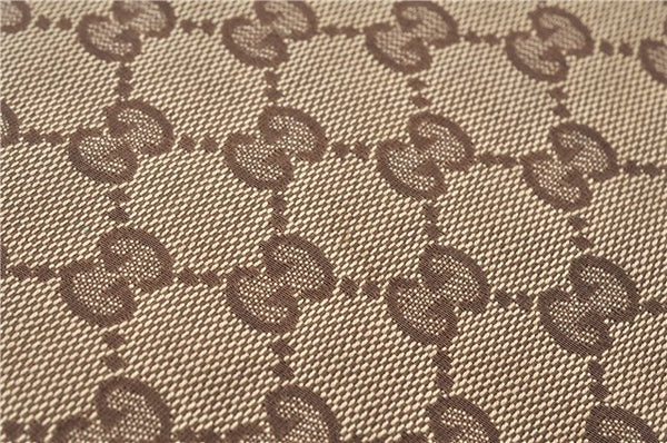 Authentic GUCCI Abbey Shoulder Tote Bag GG Canvas Leather 130736 Brown J2888