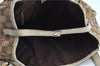 Authentic GUCCI Abbey Shoulder Tote Bag GG Canvas Leather 130736 Brown J2888