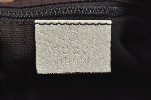 Authentic GUCCI Abbey Shoulder Tote Bag GG Canvas Leather 130736 Brown J2888