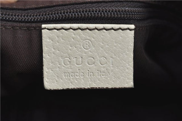 Authentic GUCCI Abbey Shoulder Tote Bag GG Canvas Leather 130736 Brown J2888