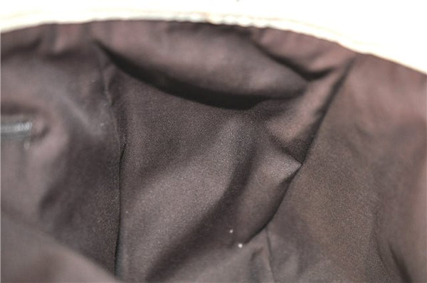 Authentic GUCCI Abbey Shoulder Tote Bag GG Canvas Leather 130736 Brown J2888